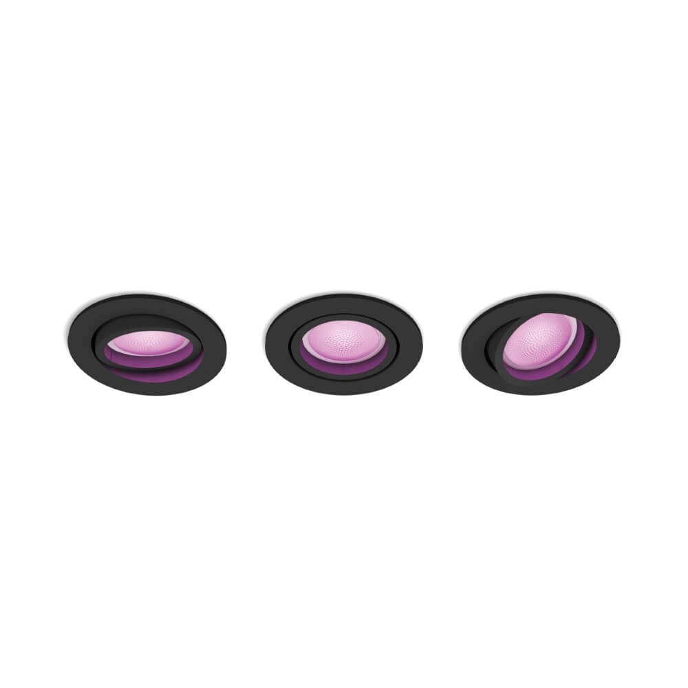 Einbaustrahler Hue Centura - White and Color 3er Set schwarz Philips 8720169318977