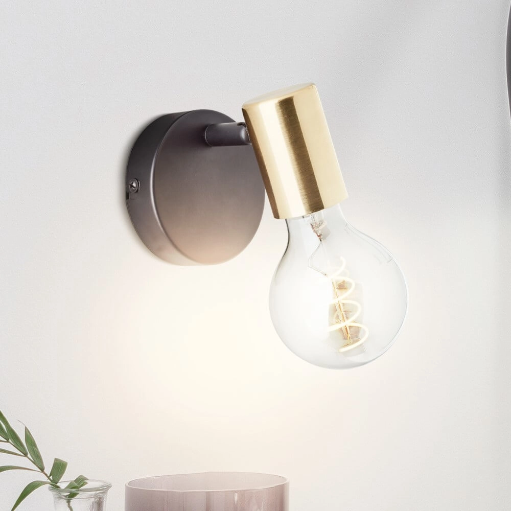 Wandlampe Kerry schwarz mit gold Brilliant 4004353409011