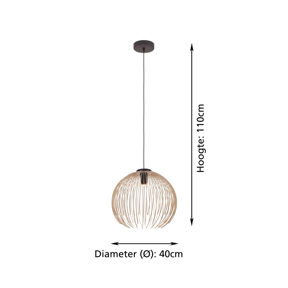 Design-Pendelleuchte Alhabia Ø 39cm sandbraun Stars of Light 9008606353095