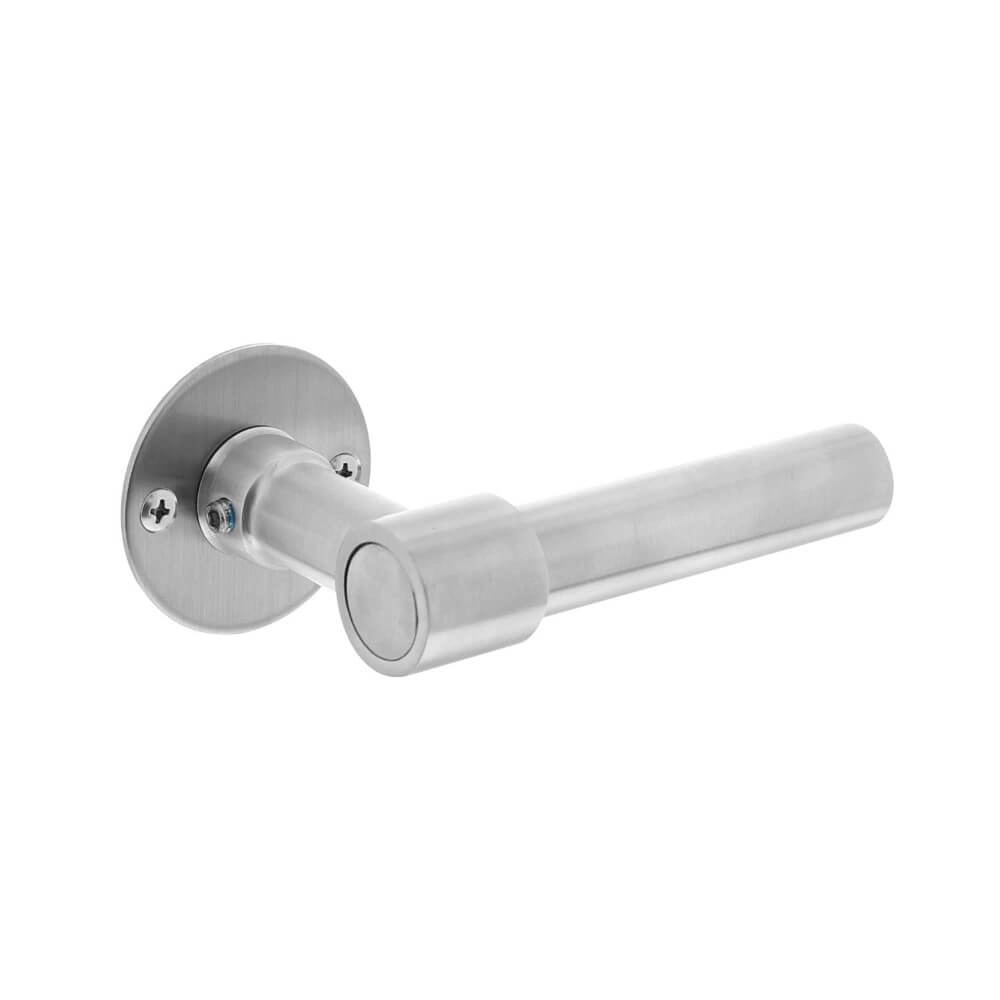 Türgriff L/L Modell Krucko mit flacher Rosette 2mm Edelstahl