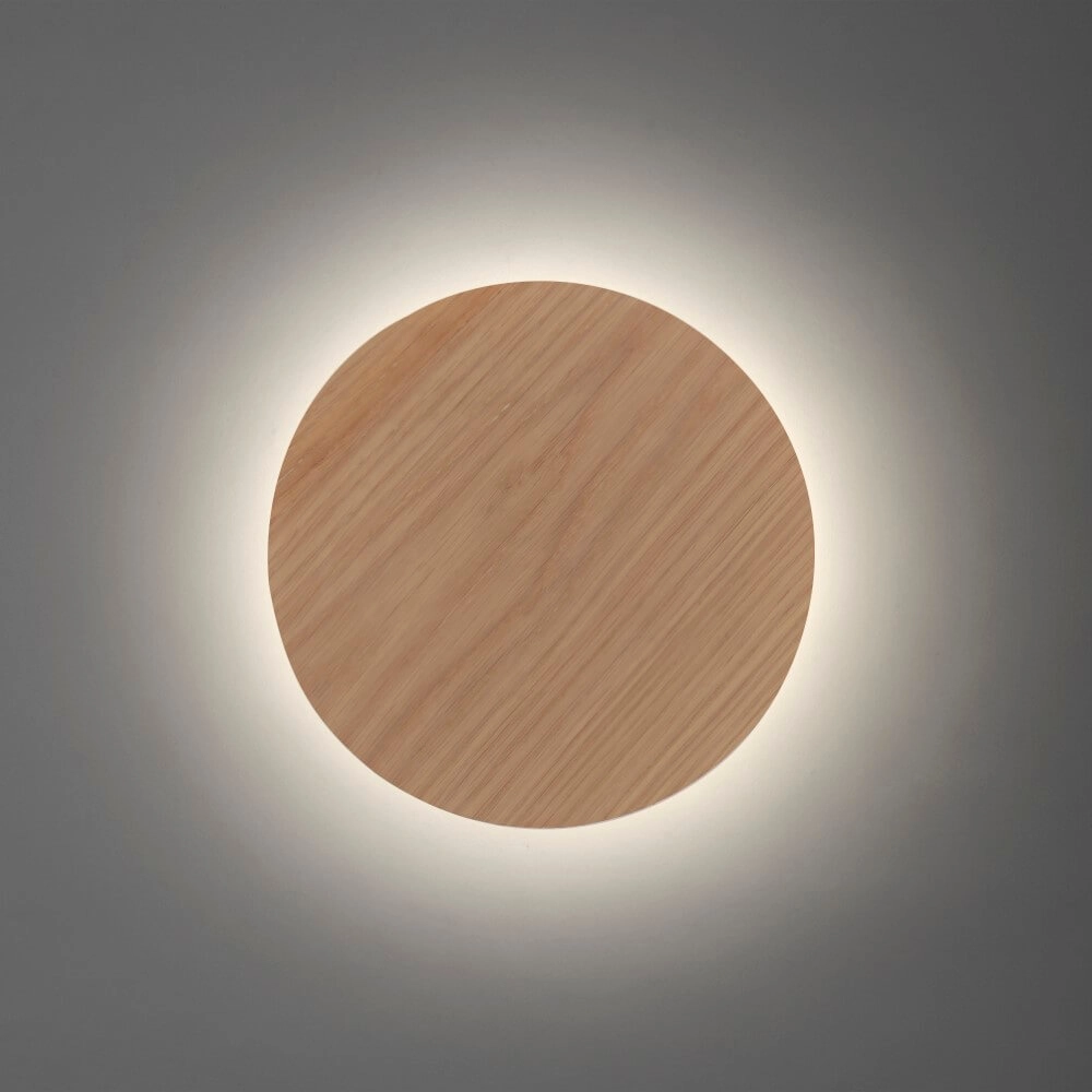 Design-Wandleuchte Akku Puntua Ø 25cm Holz Paul Neuhaus 4012248375792