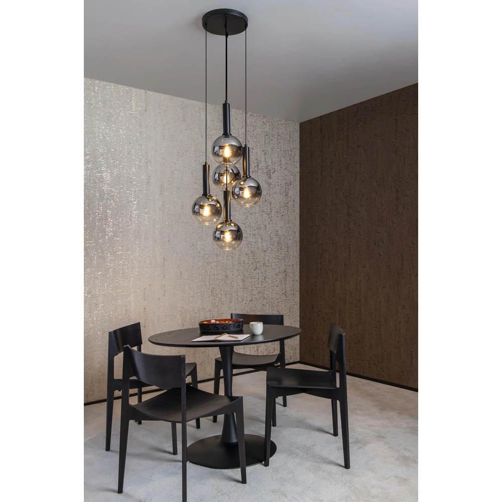 Pendellampe Marius 5-Licht Schwarz Lucide 5411212452245