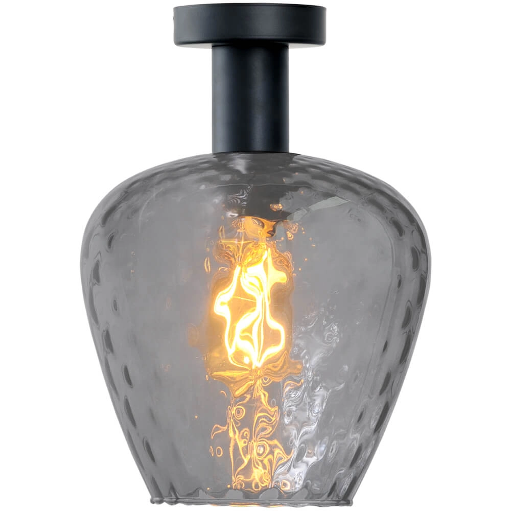 Deckenleuchte - Ø 21cm - Porto mit Diamantrauchglas