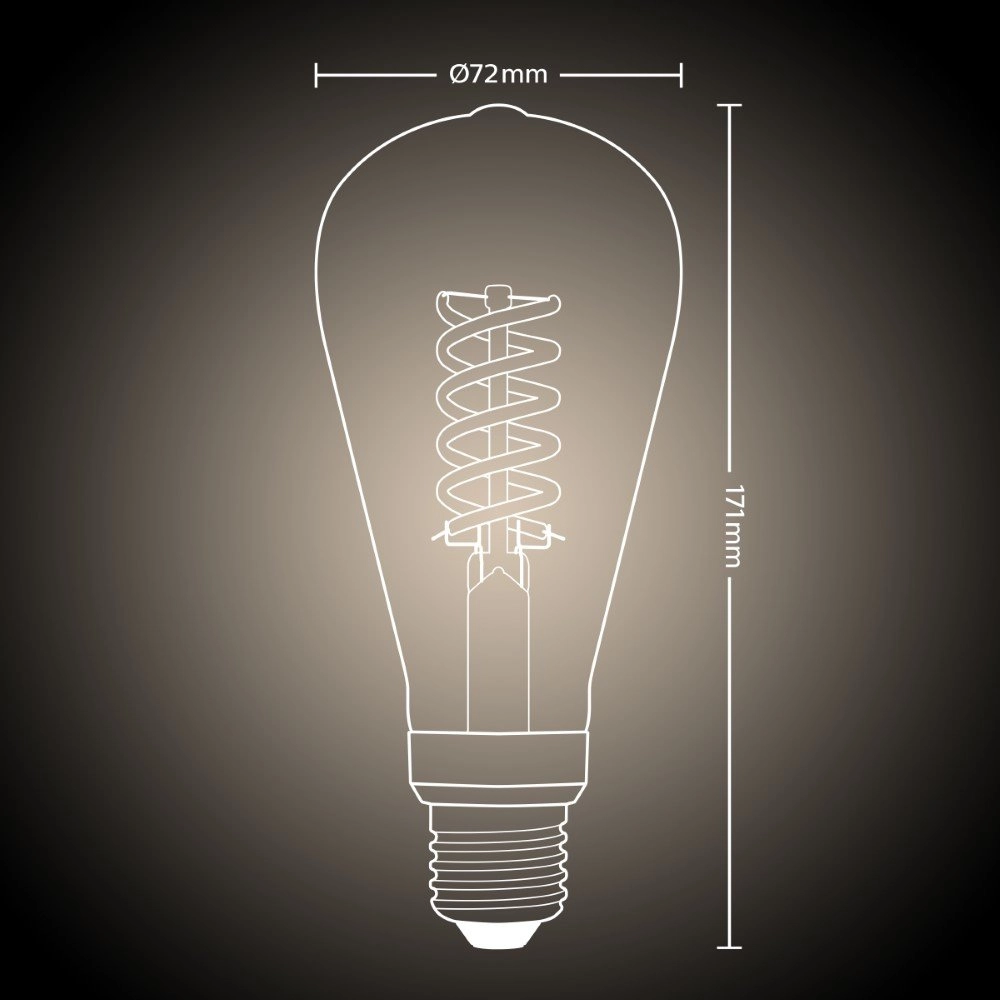 Lichtquelle Hue - E27 - 7W - White 17cm hoch Philips 8719514343061