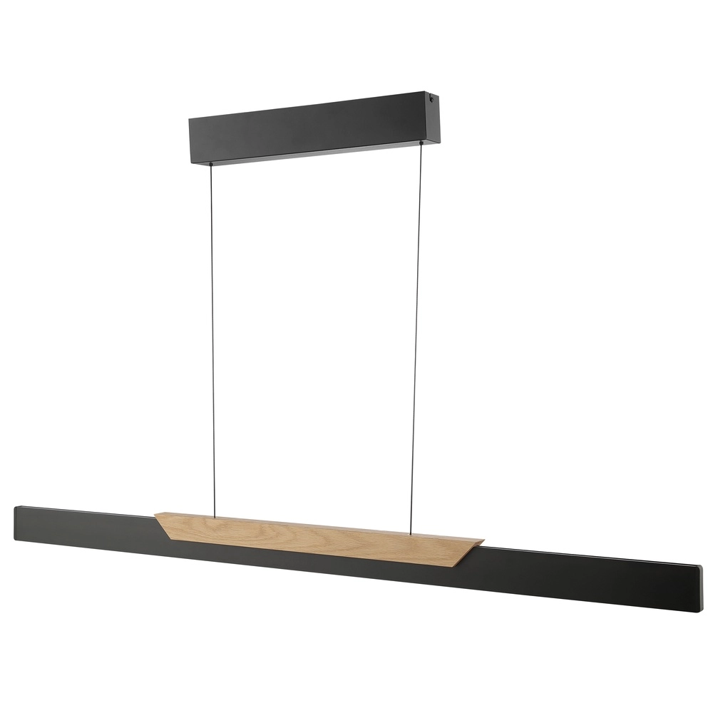 Design-Pendellampe Arcus Schwarz mit Holz Brilliant 4004353463549