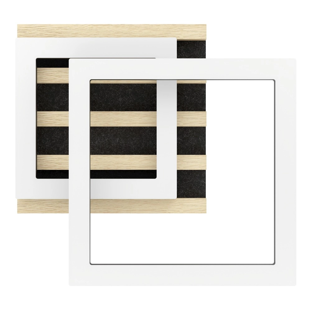 Moderne Deckenlampe Cembrano Schwarz mit Holzquadrat 34 cm Eglo 9008606388189