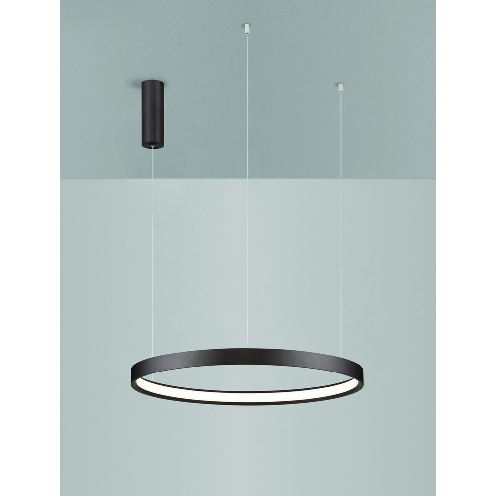 Schlanke Pendelleuchte Perrine Ø 60cm kaffeebraun Lyora 5212017438935