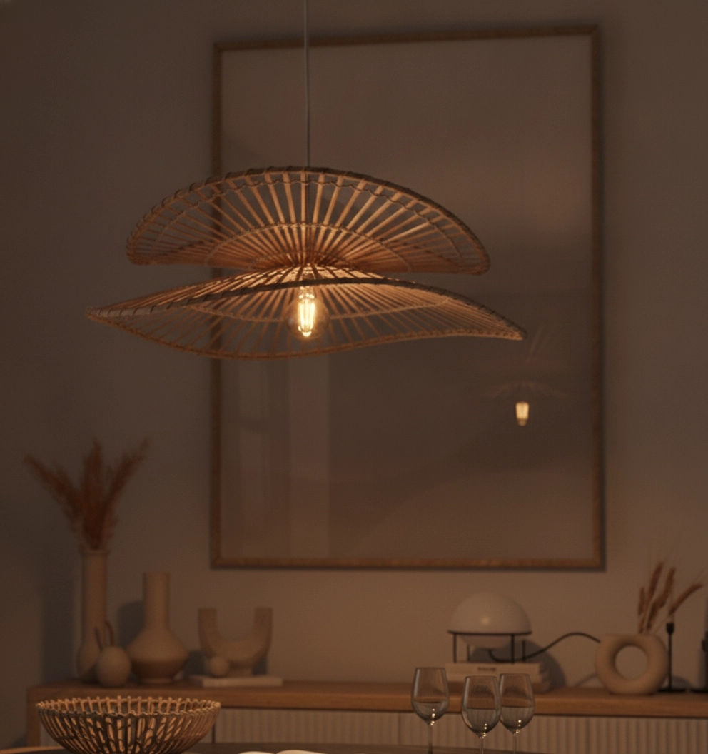 Rattan Pendelleuchte Artic Ø 60cm