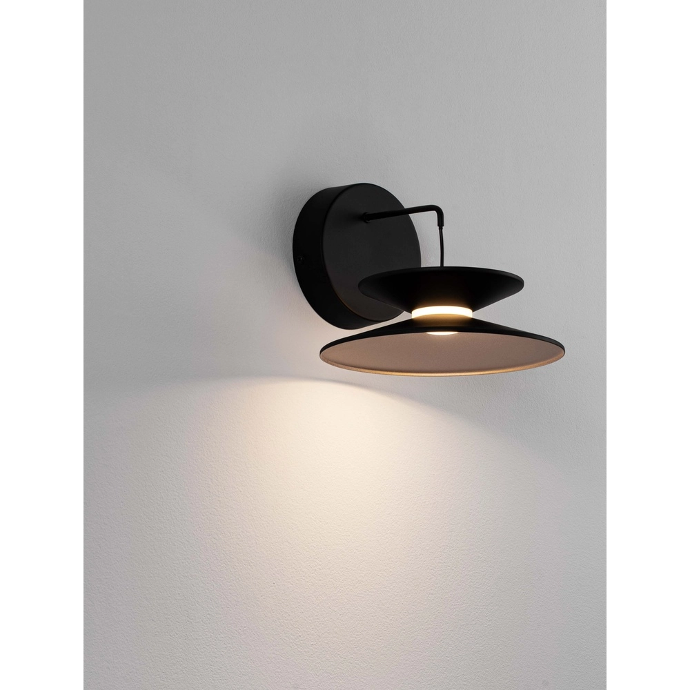 Design-Wandleuchte Morfi schwarz