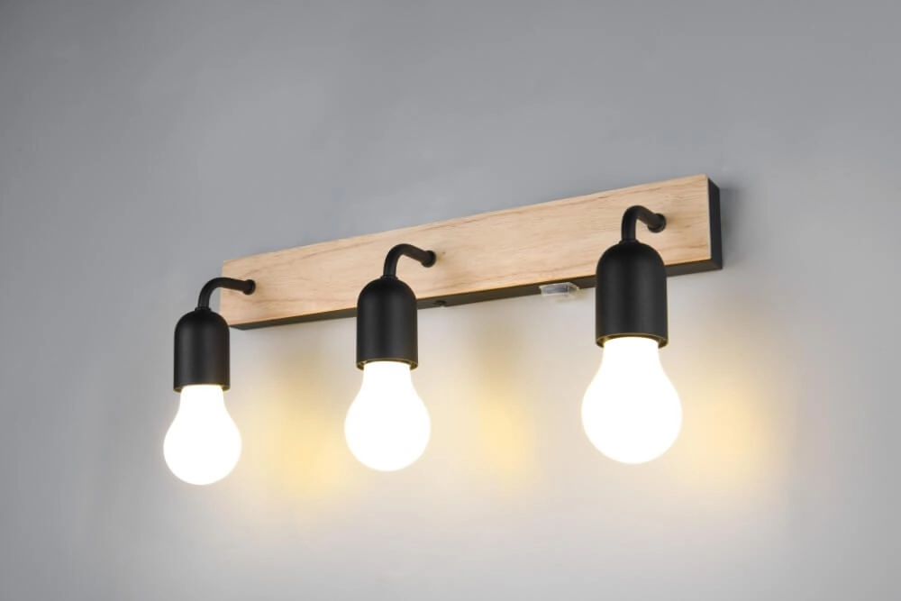 Ländliche Badezimmer-Wandleuchte Arturo 3x E27 Trio 4017807615685