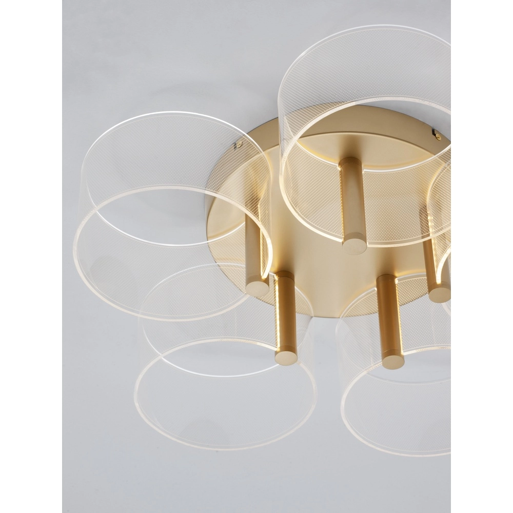 Design-Deckenleuchte Gatlin gold Ø 56cm Lyora 5212017433503