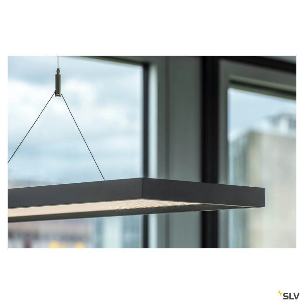 LED-Büro-Hängelampe Worklight Dali 57 W – 4000 K – 120 cm schwarz SLV 4024163254595