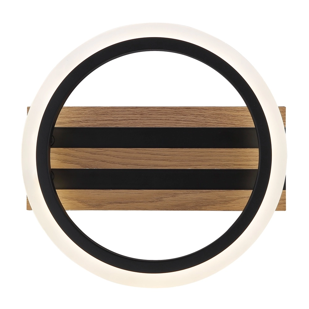 Deckenlampe Blevins Schwarz mit Holz Globo 9007371569168