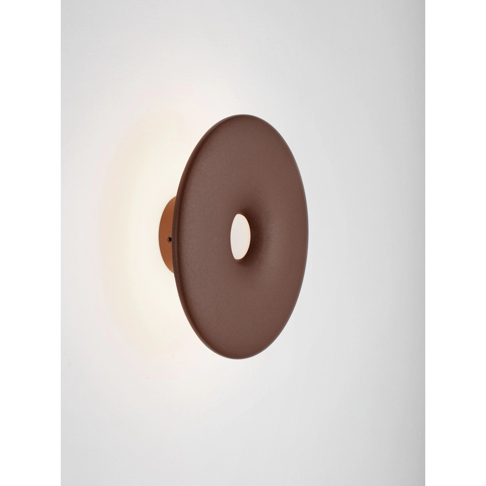 Einzigartige Wandlampe Splash Rund, rostbraun