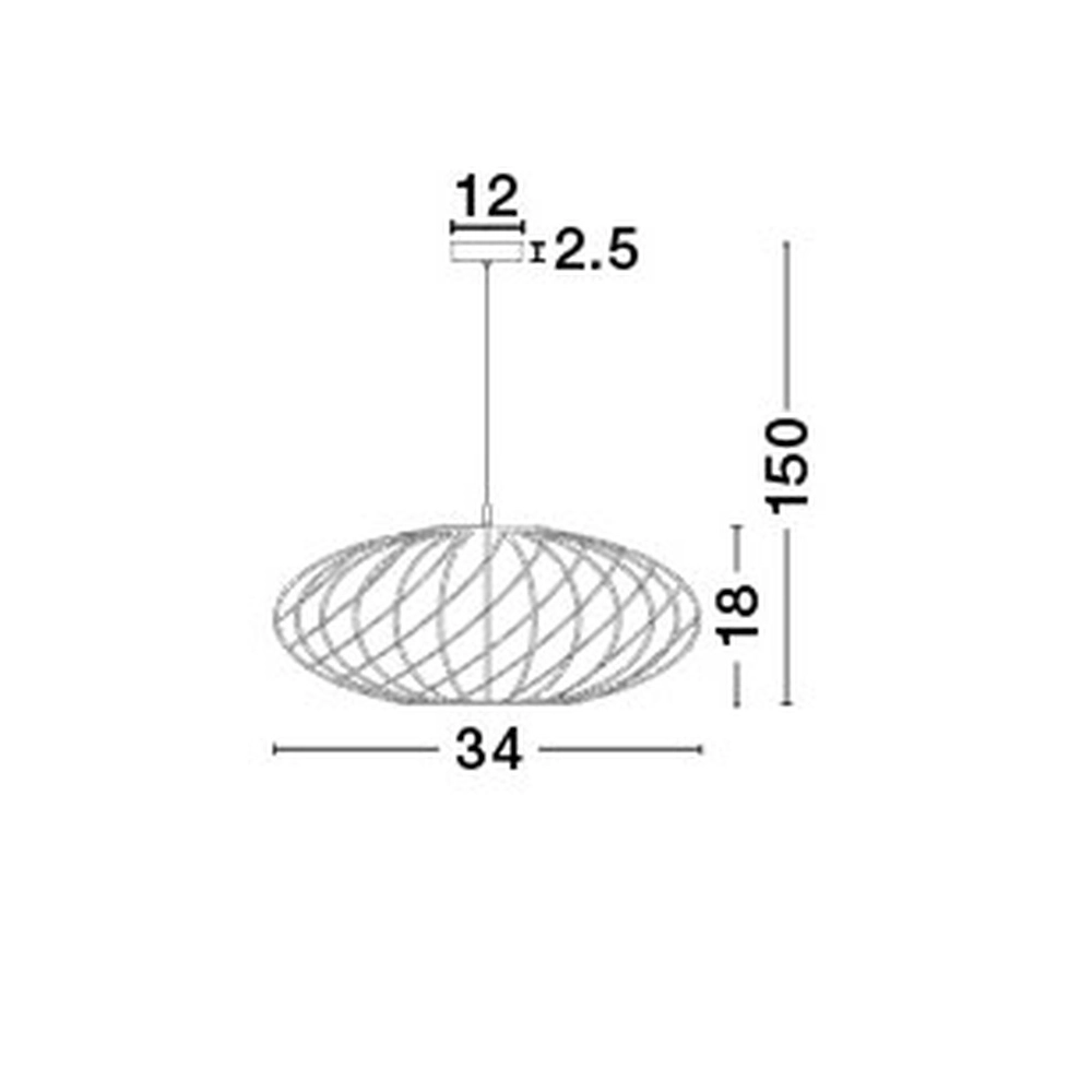 Pendelleuchte Eriberto Ø 35cm rostbraun Lyora 5212017407610