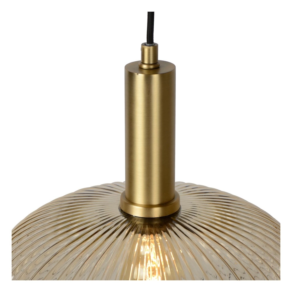 Pendellampe Maloto Ø 30 cm bernsteinfarben Lucide 5411212451200
