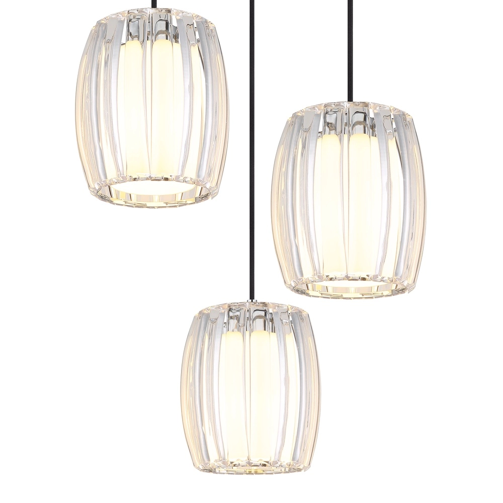 3-Licht Pendellampe Maribel Chromrunde Globo 9007371580101