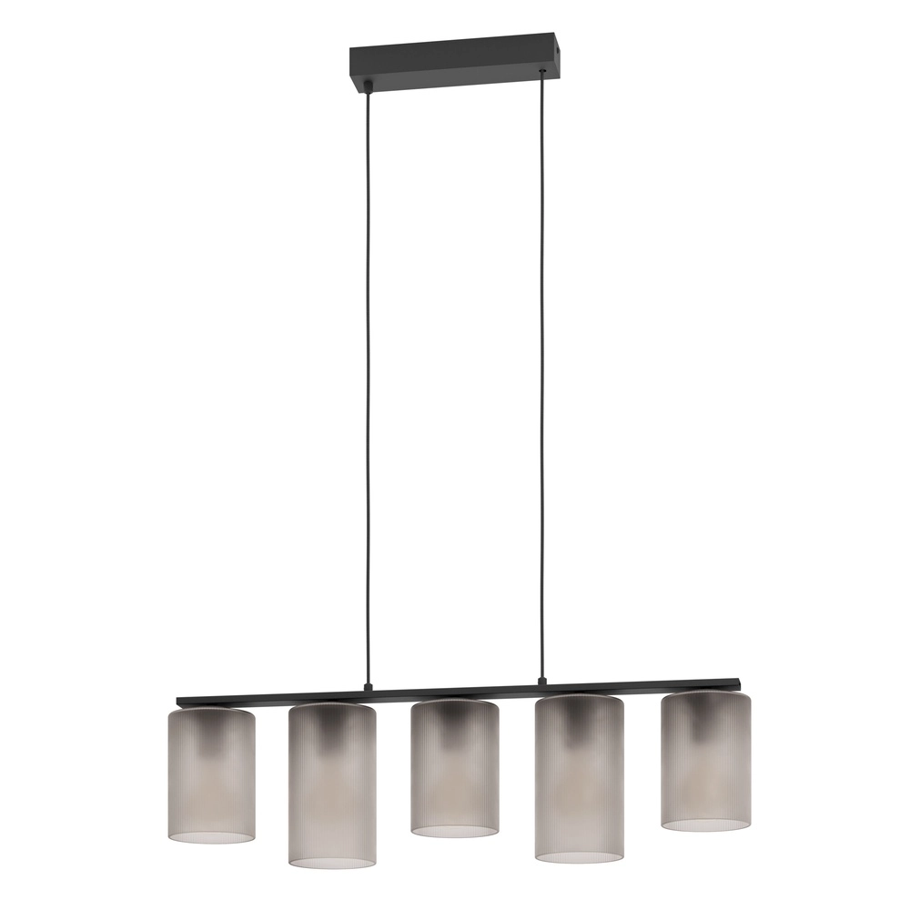 5-Licht Pendellampe Colomera Ø 12cm – Rauch-Milchglas Eglo 9008606307159