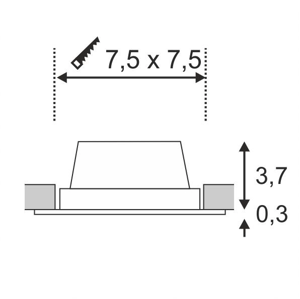 LED Einbaustrahler Frame Basic LED 9cm weiß SLV 4024163158145