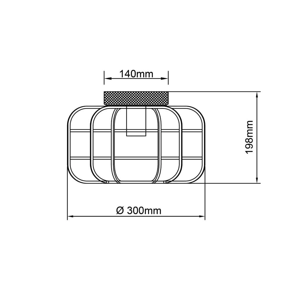 Ländliche Deckenleuchte Gwen Ø 30cm Brilliant 4004353408403