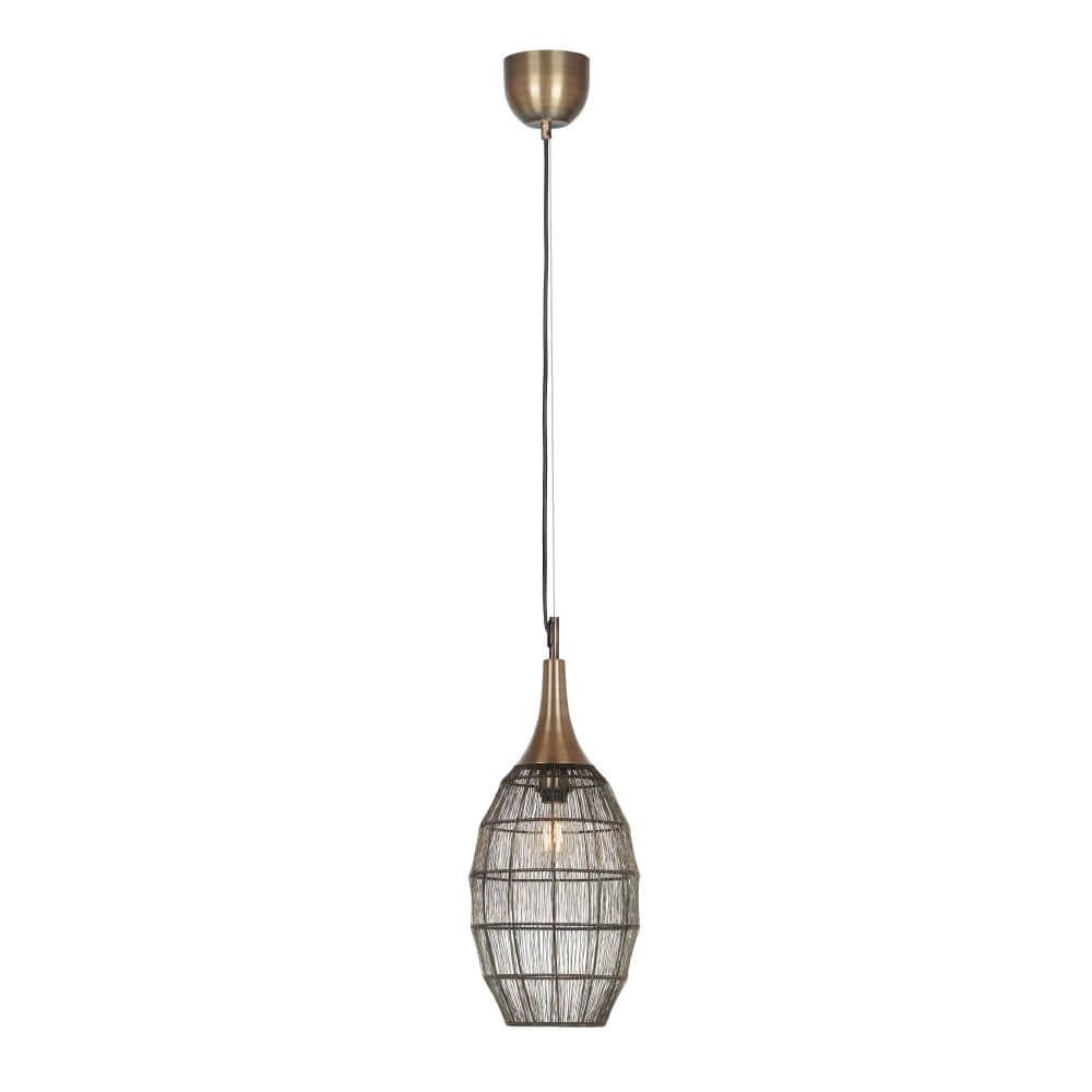 Ovale Hängelampe Soraya Ø 26cm - Bronze Trio 4017807617443