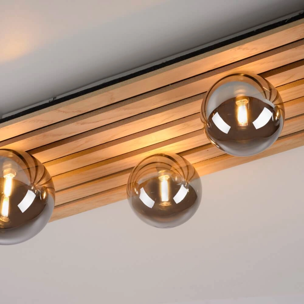Deckenleuchte aus Holz Green Stika rechteckig Just Light 4043689004248