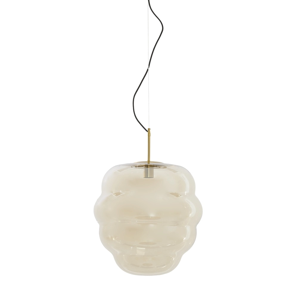 Ø 45cm Pendellampe Misty mit Bernsteinglas Light & Living 8717807645670