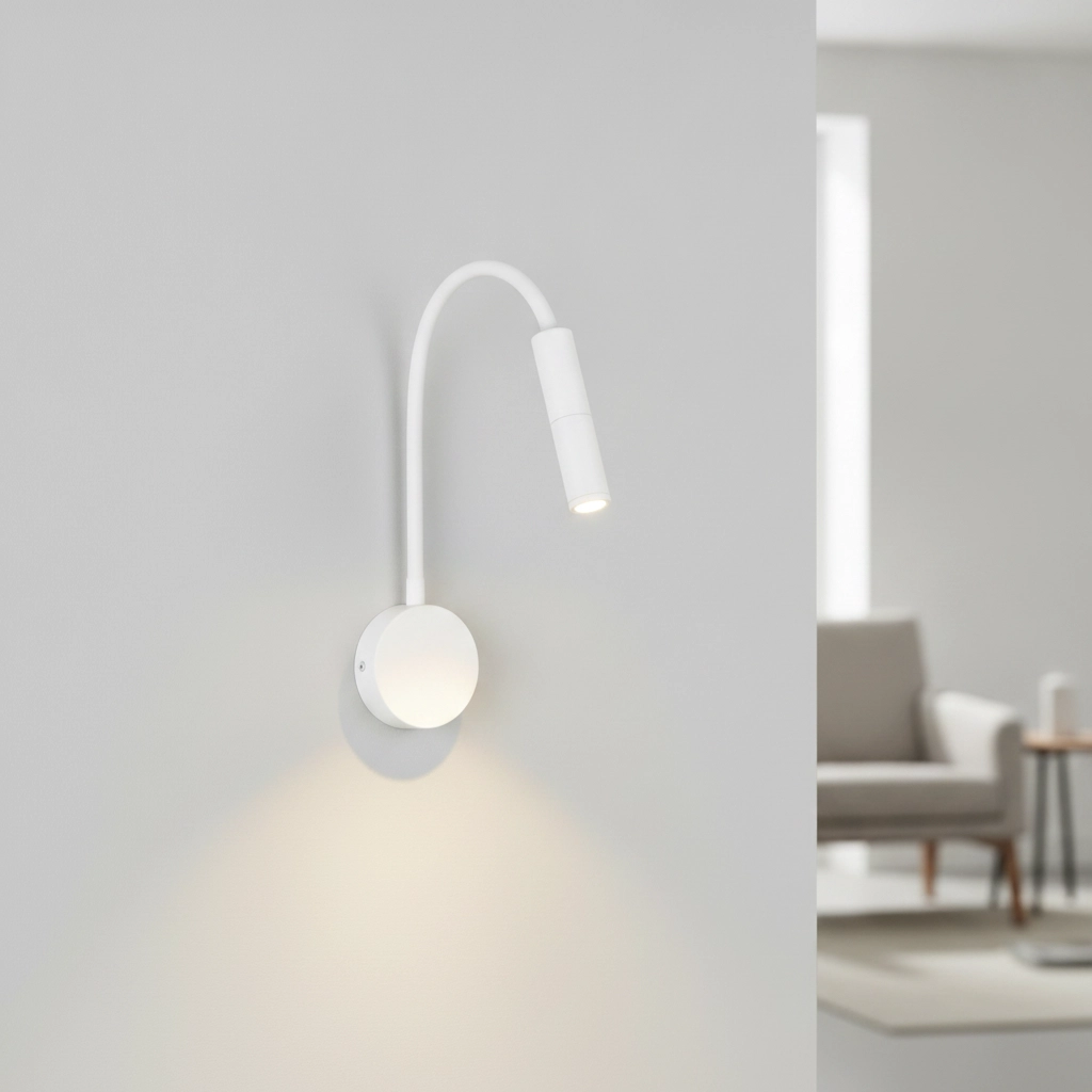 Nachttischlampe Sonica weiß