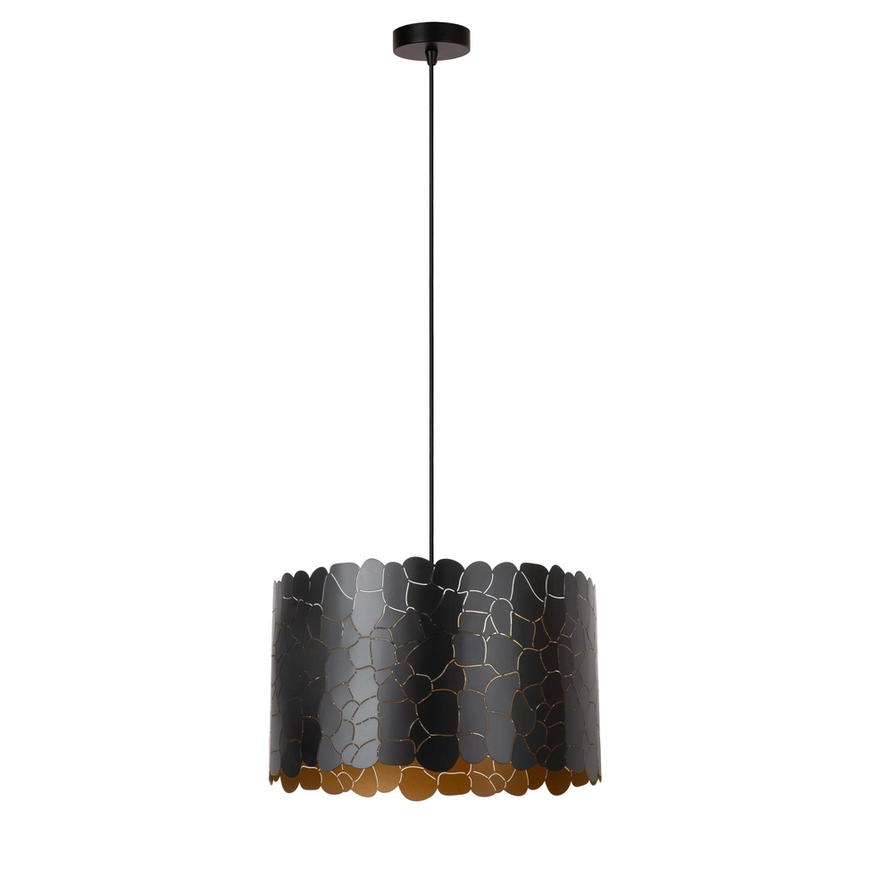 Pendellampe Almelo schwarz mit Gold innen Ø 40 cm