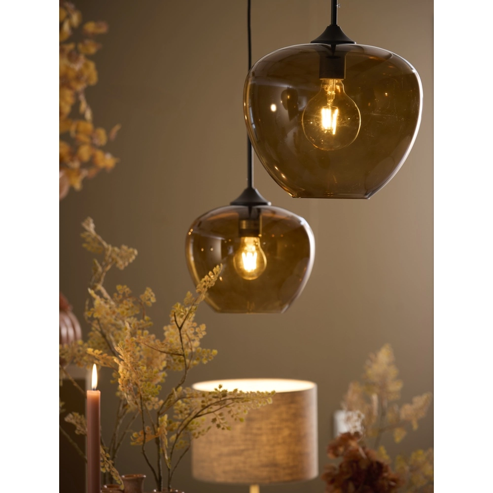Pendellampe Mayson Ø 23 cm bernsteinfarben Light & Living 8717807614157
