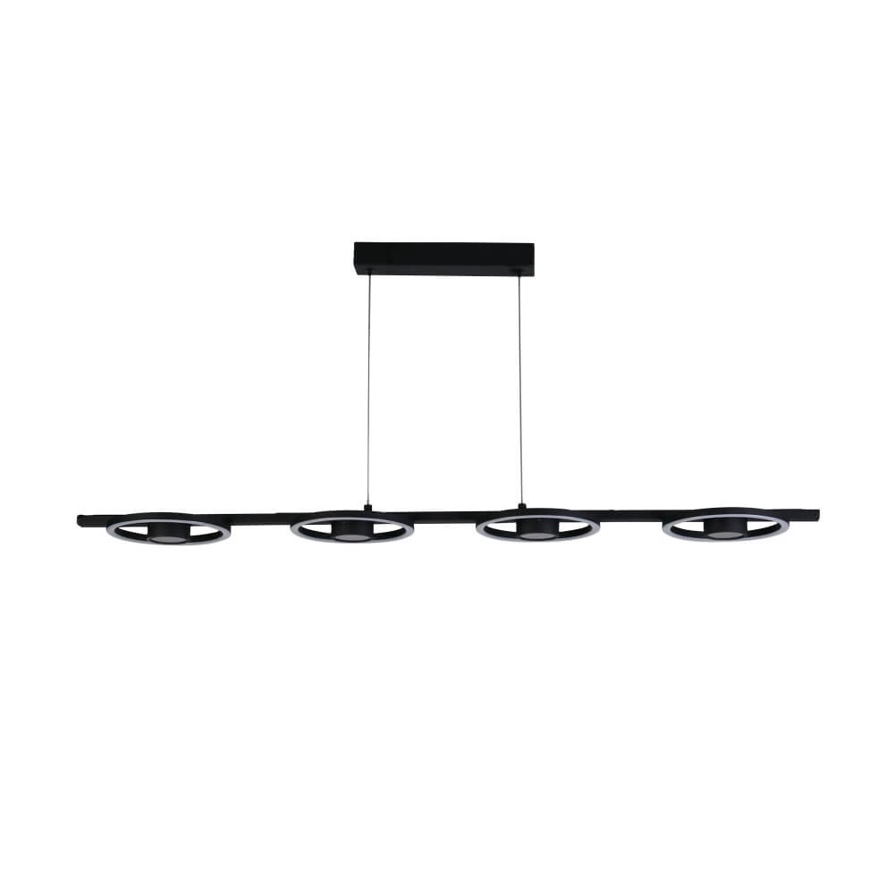 4-flammige moderne Pendelleuchte Space schwarz Searchlight 5053423274454