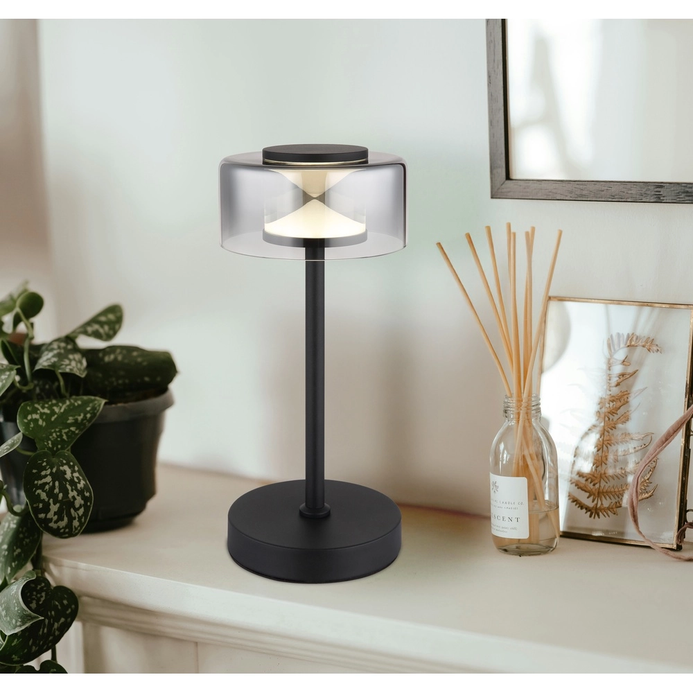 Design-Tischlampe Belinda Schwarz Globo 9007371528301