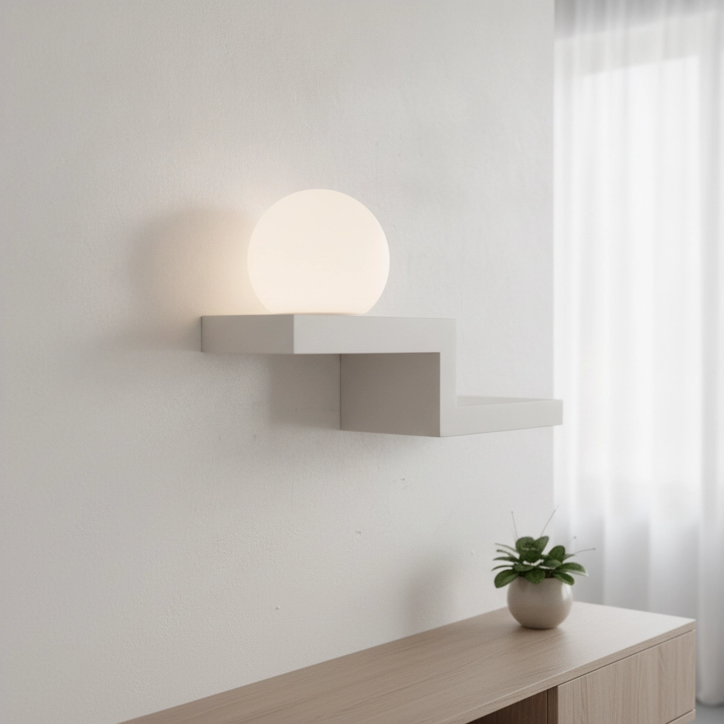 Nachttischlampe Room weiß mit kabellosem Ladegerät