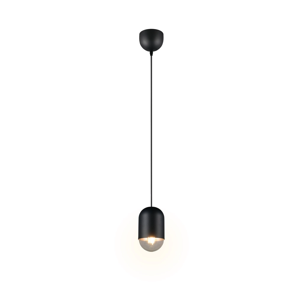 Einzigartige Pendelleuchte Nara schwarz Ø 10,5cm Trio 4017807661774