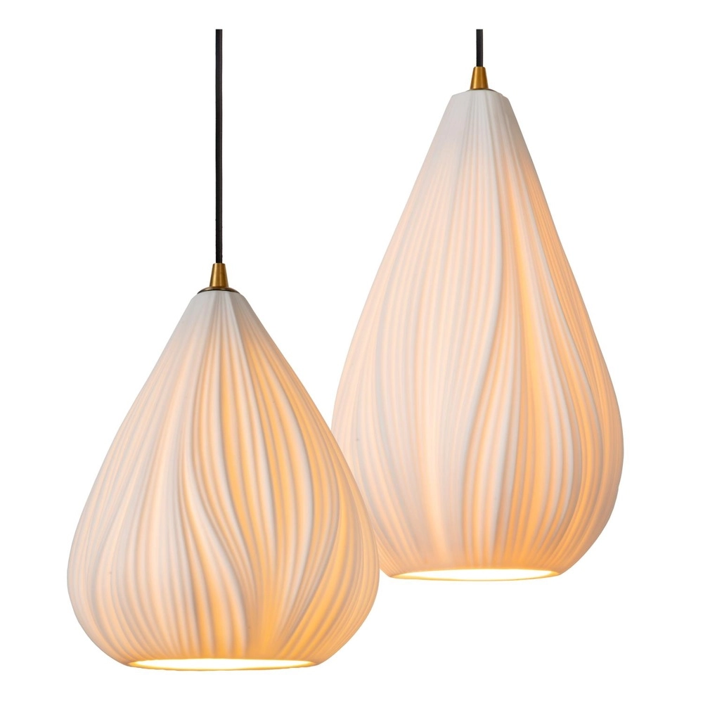 Design-Pendellampe Cinzia weiße Ø 55,5 cm Lucide 5411212135001