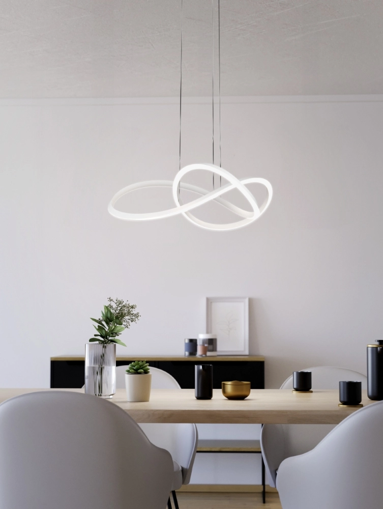 Design-Pendellampe Riaza weiße Ø 83 cm höheverstellbar Stars of Light 9008606357697