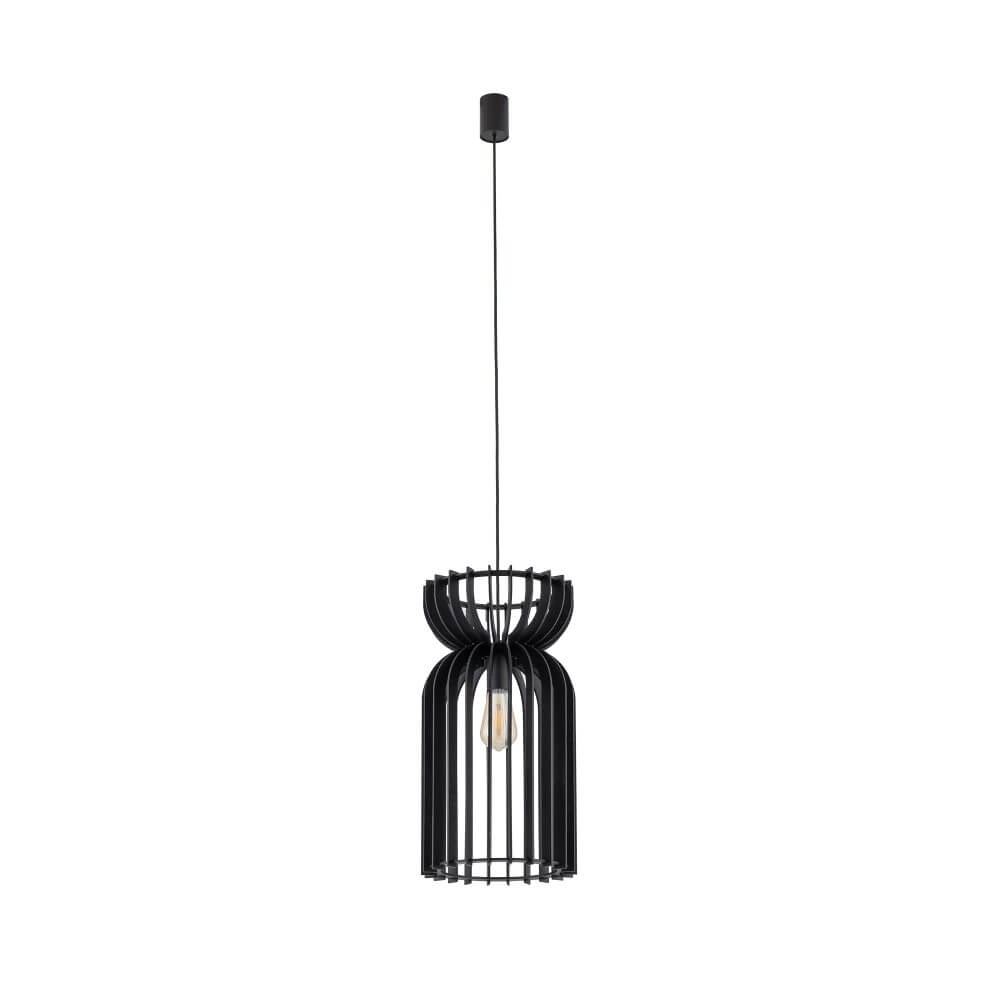 Hängelampe aus Holz Kymi Ø 26cm - schwarz Lyora 5903139105736