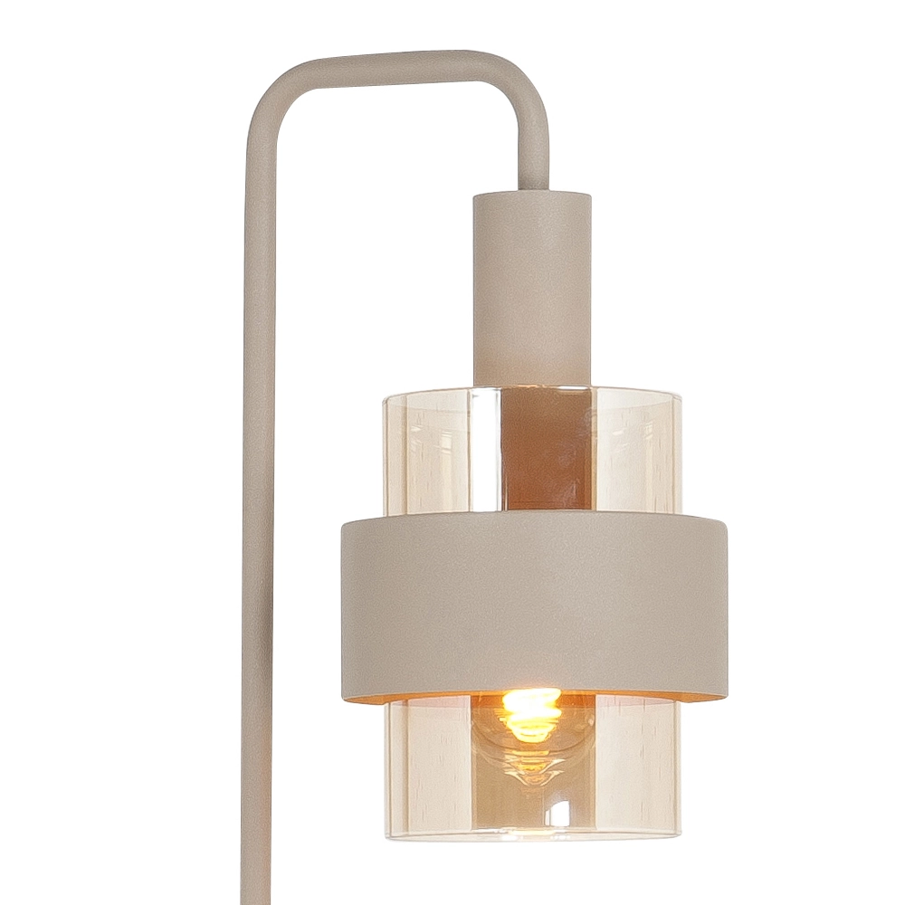 Trendige Stehlampe Marrone Sand mit Glas Highlight 8718379051739
