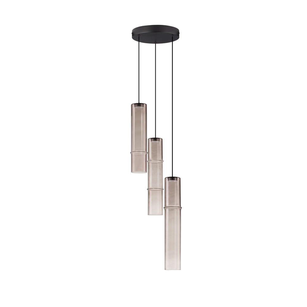 Einzigartige Pendelleuchte Sano 3-flammiges Rauchglas Lyora 5212017474032