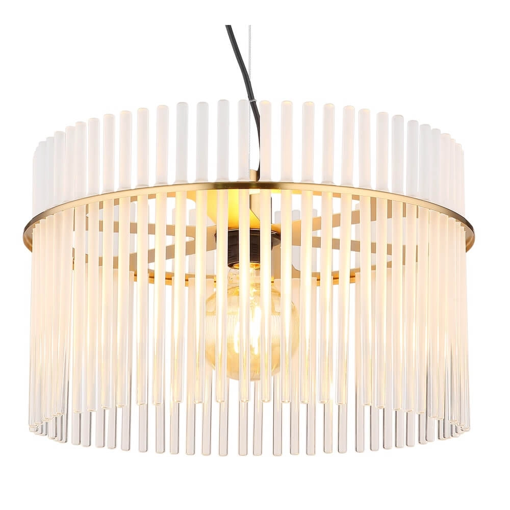 Goldene Pendelleuchte Gorley mit Glas Ø 40cm Globo 9007371449804