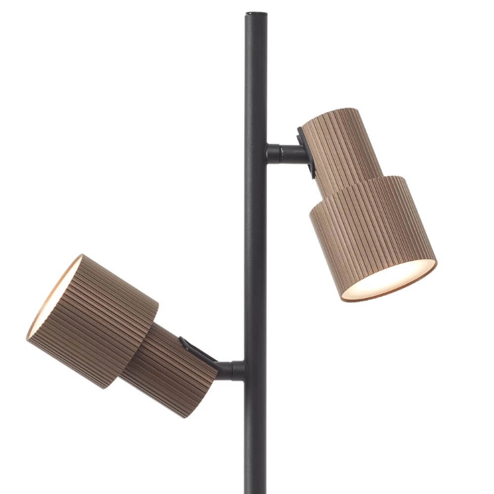 Designer-Stehleuchte Cadiz Schwarz mit Bronze Brilliant 4004353446924