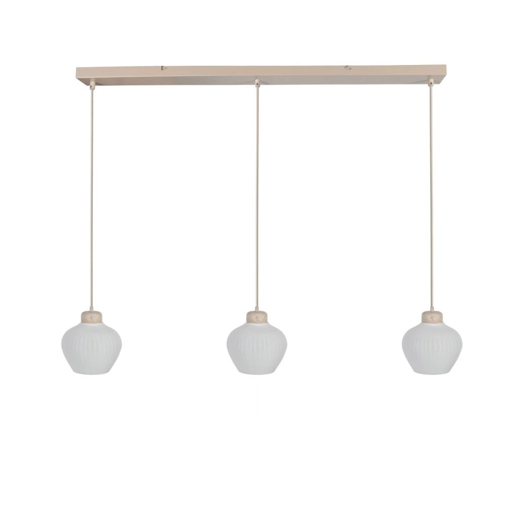 3-Licht Pendellampe Travino Sandbraun Steinhauer 8712746184372