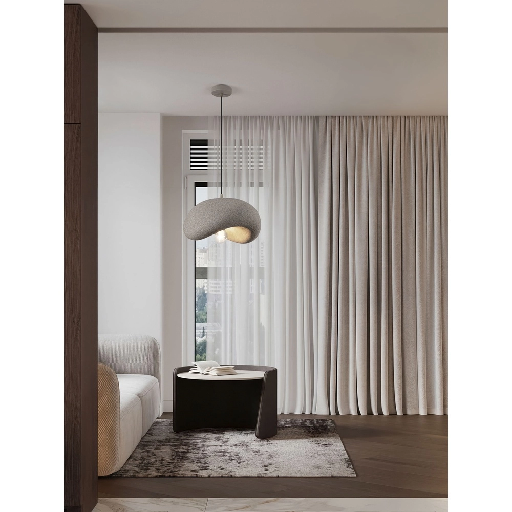 Moderne Pendellampe Bambel Grau