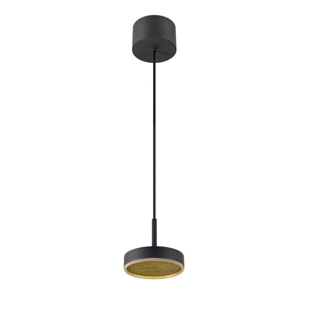 Pendelleuchte Grip! Flat schwarz mit gold Ø 14cm SLV 4024163304252