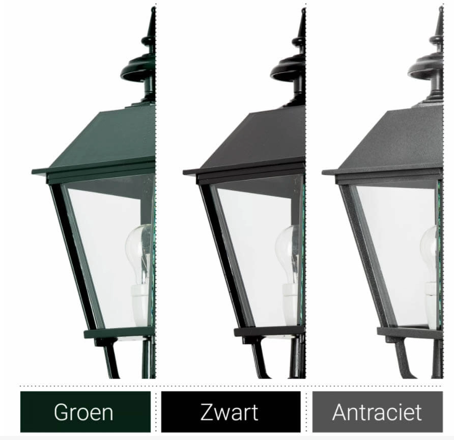 Alte holländische Gartenlampe York L schwarz KS 8714732180603