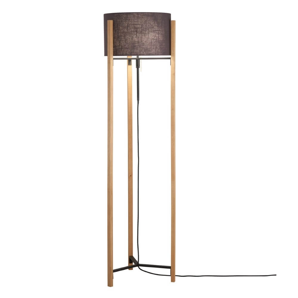 Tischlampe Shine-Wood mit schwarzer Kapuze