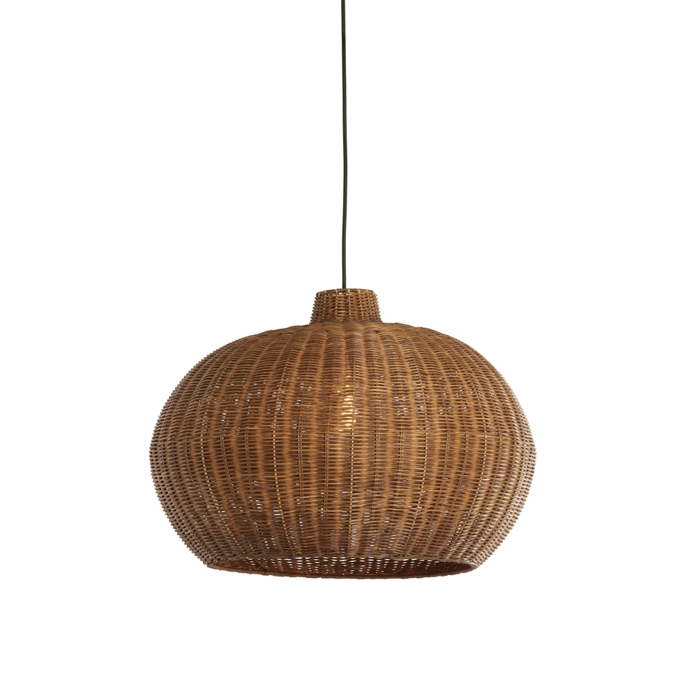 Rattan-Pendellampe Melzor Ø 55 cm – dunkelbraun Light & Living 8717807820572