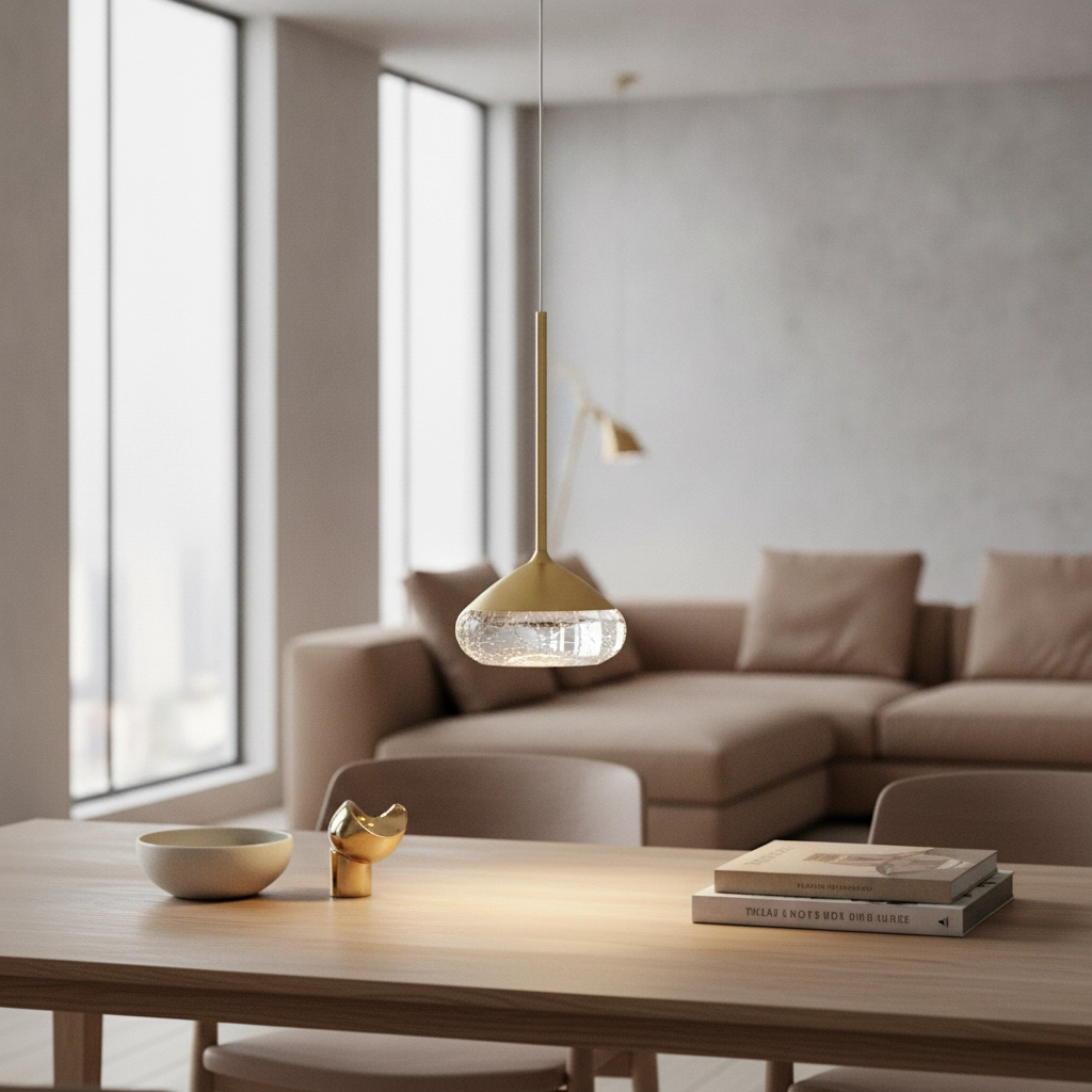 Design-Pendelleuchte Phoenix gold Ø 11,6cm