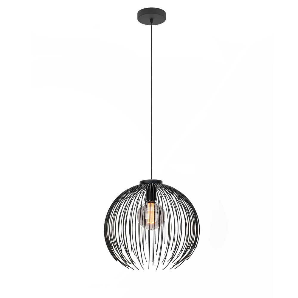 Schwarze Draht-Pendelleuchte Venezuela Ø 40cm Eglo 9008606282258
