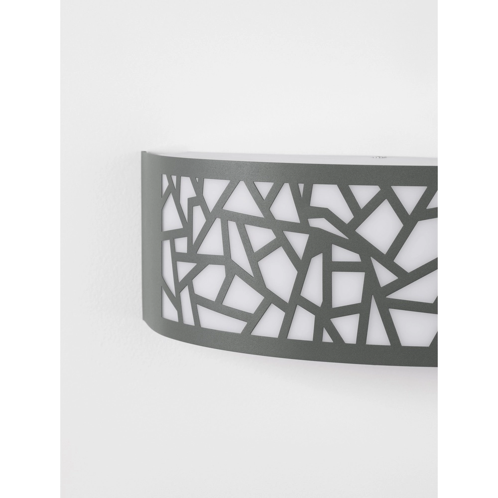 Graue Wandleuchte Zenith Oval Lyora 5212017435521